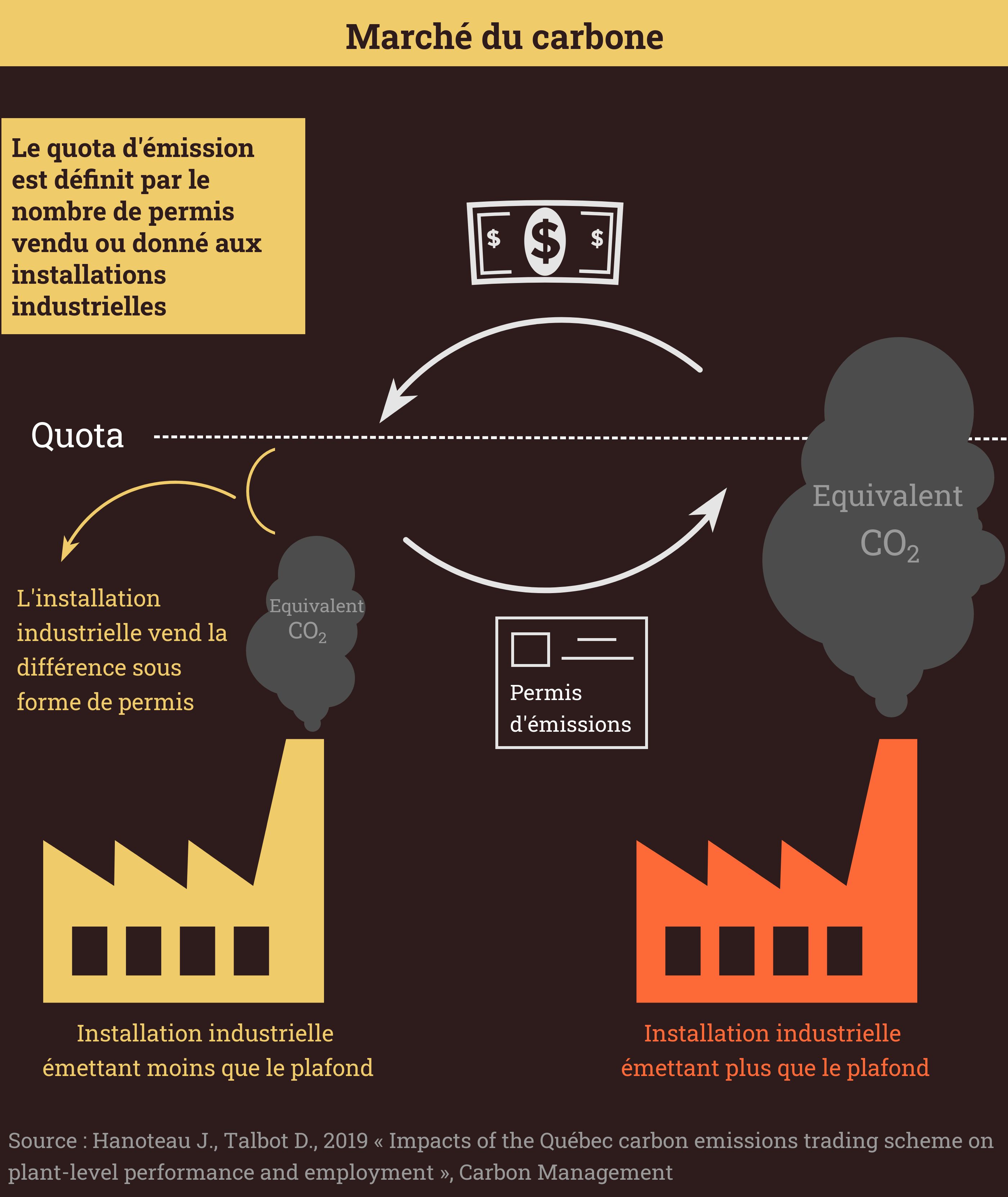 Infographie sur le marché carbone